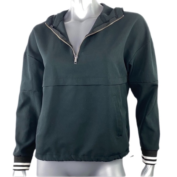Avia Jackets & Coats Avia Black Quarter Zip Pullover Windbreaker